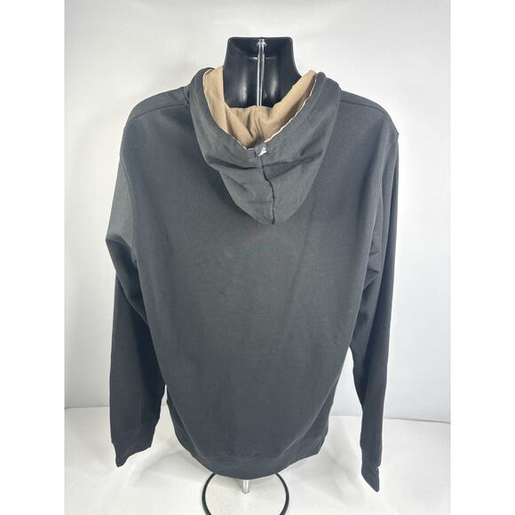 Catchin’ Deers Hoodie Mens Size Large Black Pullover Hunt Camp Catchin Deer Logo - Picture 2 of 5